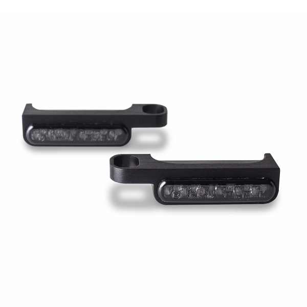 Nasty Lights LED Armaturenblinker - long - schwarz eloxiert oder Aluminium gebürstert - für Harley Davidson SOFTAIL